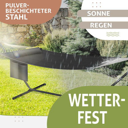 KESSER Hängematte Hill mit Gestell für 2 Personen, Anthrazit