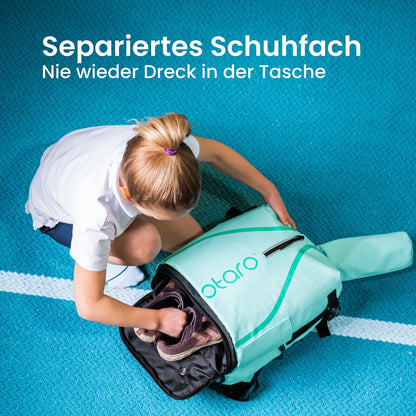 Otaro Kinder Tennisrucksack & Tennistasche - mintgrün