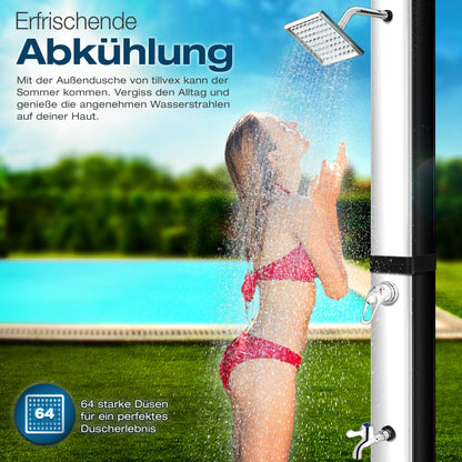 tillvex Solardusche Gartendusche Pooldusche - 40 Liter