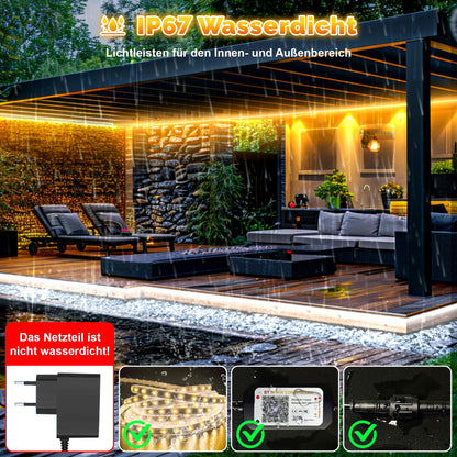 TENDIST LED Streifen Outdoor 20m warmweiss-kaltweiss IP67 dimmbar
