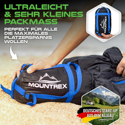 MOUNTREX Sommerschlafsack, Mumienschlafsack, ultraleicht, 760 g