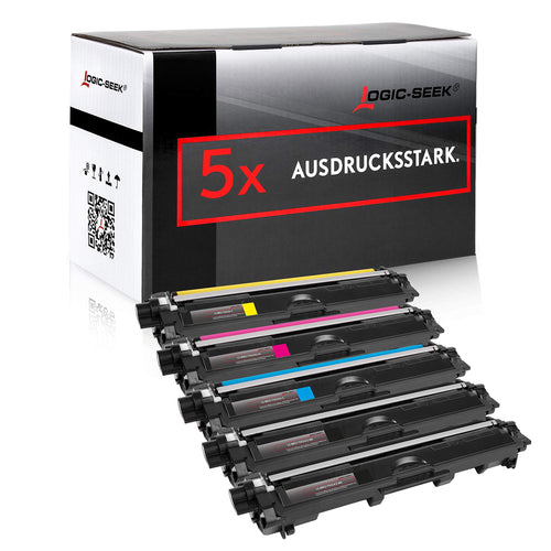 Logic-Seek Toner Set 5er-Pack kompatibel für Brother TN-242 TN-246, schwarz und farbig