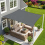 Sunnylaxx Sonnensegel 4x5 m rechteckig wasserdicht Anthrazit, Polyester mit PU-Beschichtung und Edelstahl-D-Ringen
