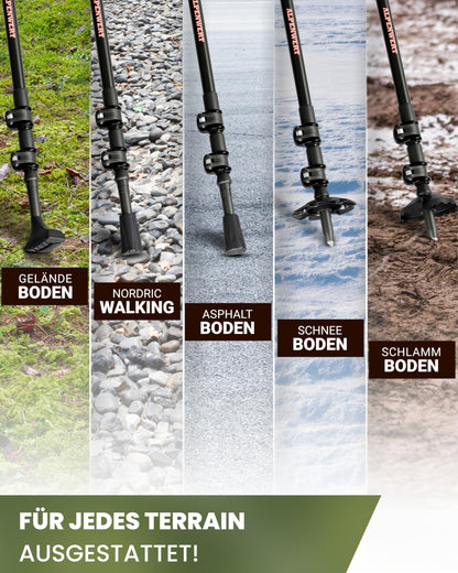 ALPENWERT Wanderstöcke Teleskop Trekkingstöcke - Carbon