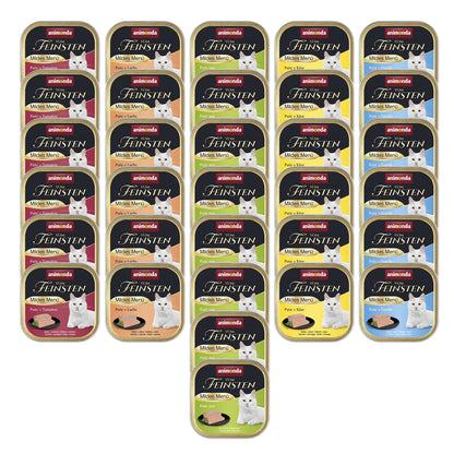 animonda vom Feinsten Mildes Menü Milde Vielfalt Katzenfutter 32x100g, Nassfutter-Vorratspack