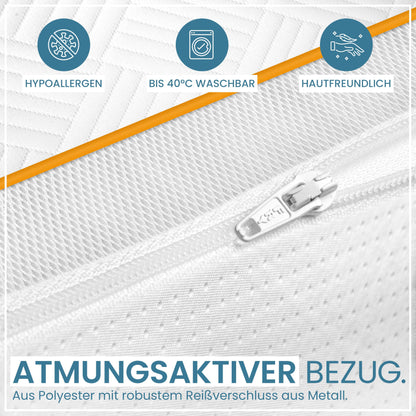 Hochwertiger Matratzentopper 80x200cm H2/H3 Gel-Memory 7cm