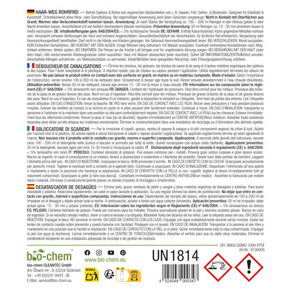 bio-chem Haar-Weg Abflussfrei Abflussreiniger - Extra Stark 4x 1L
