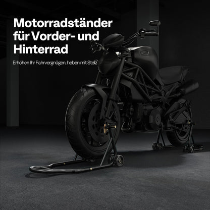 SPECSTAR Motorrad Montageständer Set VH569, 400 kg, Schwarz