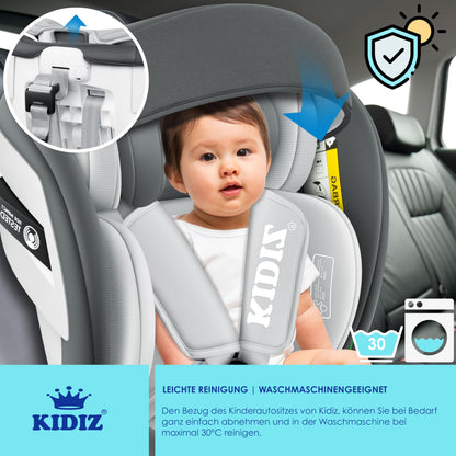 KIDIZ i-Size Kindersitz Isofix 360° Gruppe 0/1/2/3
