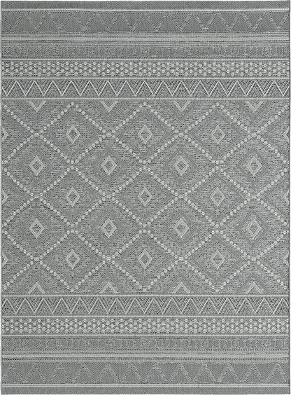 the carpet Calgary Outdoor Teppich Flachgewebe Grau 160 x 220 cm