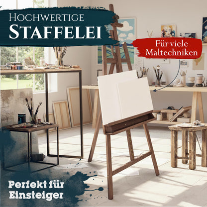 Artina Staffelei Barcelona, Buchenholz, für Keilrahmen bis 120 cm