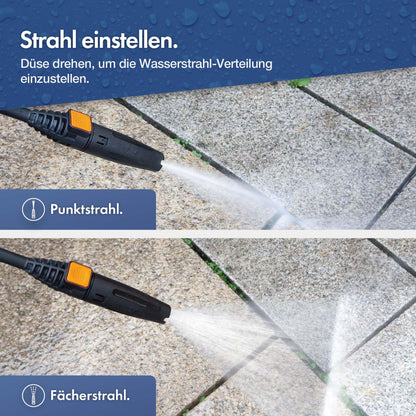 VonHaus Hochdruckreiniger 1600W, 130 bar, inkl. 7-teiliges Zubehör
