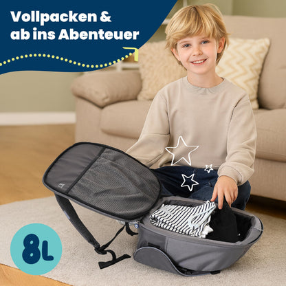 Trunki BoostApak 2-in-1 Sitzerhöhung & Rucksack, i-Size, Grau