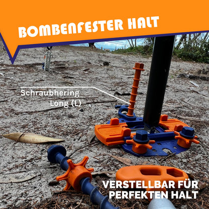Peggy Peg Markisenset Fix&Go Ankerplatten 2.0 mit Schraubheringen