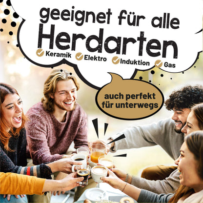Morgenheld FLOW Espressokocher Edelstahl 6 Tassen induktionsgeeignet
