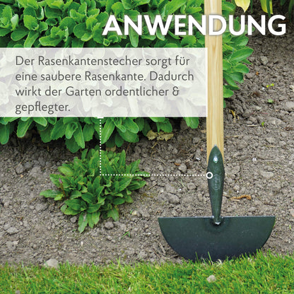 DeWit Rasenkantenstecher T-Griff 99 cm, Borstahl & Eschenholz