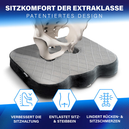 Healthfix Orthopädisches Sitzkissen aus Memory Foam, Medium