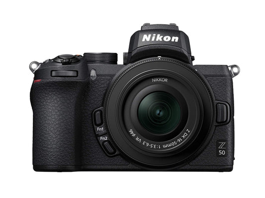 Nikon Z 50 KIT DX spiegellose Systemkamera - 16-50mm VR. Schwarze Systemkamera mit Objektiv für hochwertige Foto- & Videoaufnahmen.