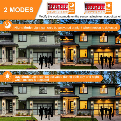 CELAVY LED GU10 Up Down Aussenleuchte mit Bewegungsmelder Anthrazit