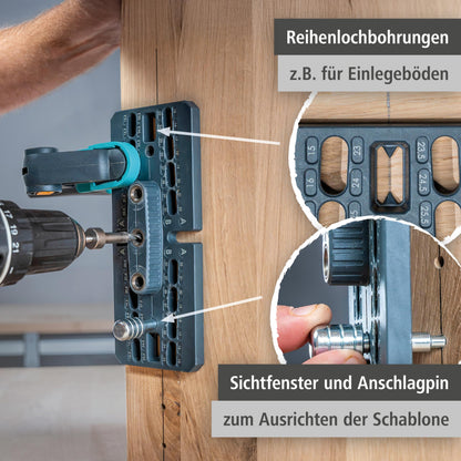 Wolfcraft Exzenter-Möbelverbinder-Set komplett für Möbelbau - 4665000