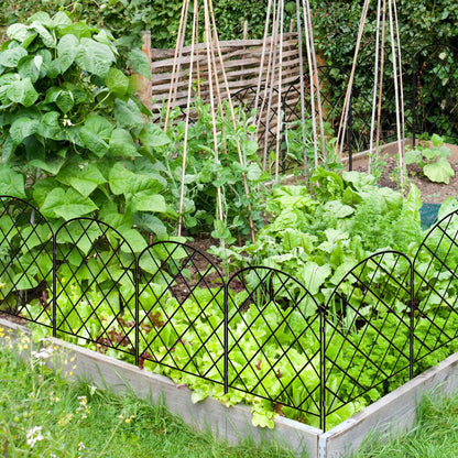 Thealyn Mobiler Gartenzaun Metall 61cm H - 25 Paneele