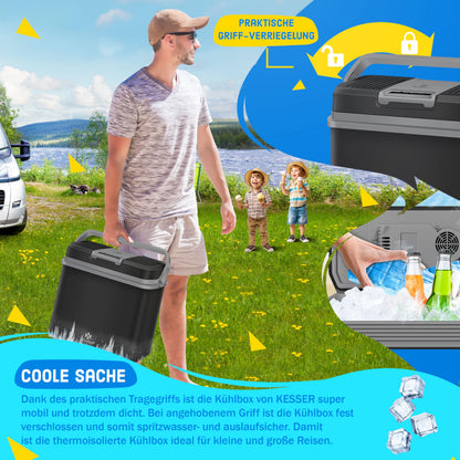 KESSER Kühlbox 24 L thermoelektrisch kühlt & wärmt 12V/230V