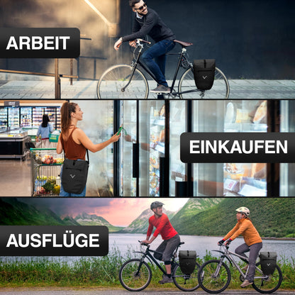 Valkental grosse wasserdichte Fahrradtasche Gepäckträger - abschliessbar