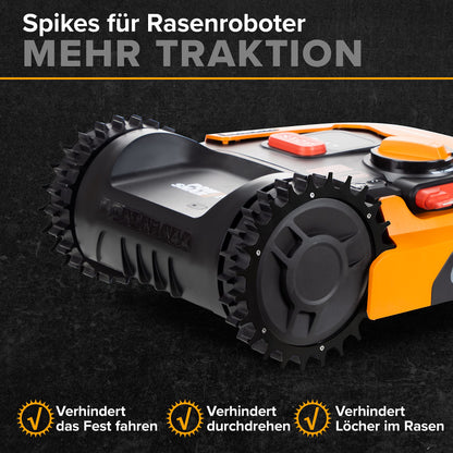 ROBO CLAWS Mähroboter Spikes Edelstahl schwarz für Worx L & Vision