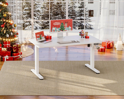 VFU Schreibtisch höhenverstellbar elektrisch 120 x 60 cm weiss