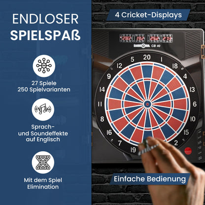 Dartona CB40 Elektronische Dartscheibe - mit Cabinett