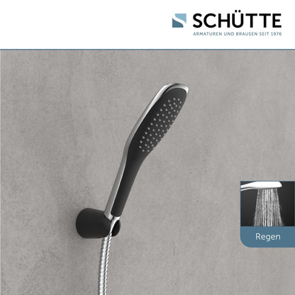 Schütte MADAGASKAR Duschsystem - Schwarz mit Ablage 60060