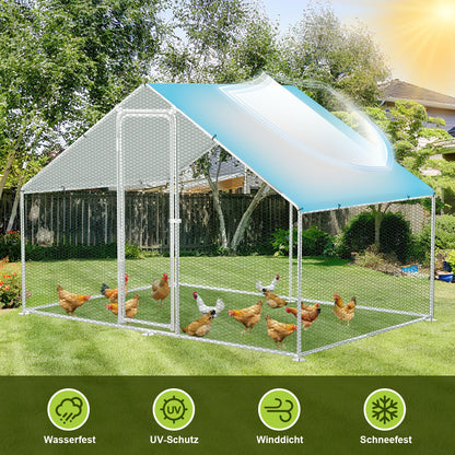 Izrielar XL Hühnerstall Freigehege - 3x2x2m Sicher & Robust