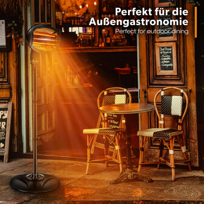 TRESKO Infrarot Stand-Heizstrahler 2000W - Terrassenstrahler