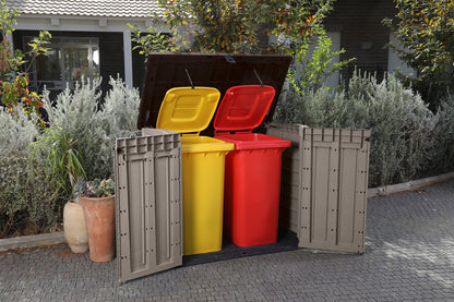Keter Store it Out Pro Mülltonnenbox - Beige für 2x 240L
