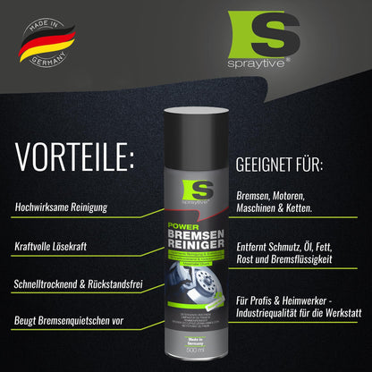 Spraytive Power Bremsenreiniger Spray Industrie – 24x500ml