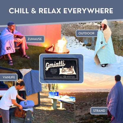 BERGTIGER GMIATLI 3in1 Outdoor Decke - ultraleicht & wasserabweisend