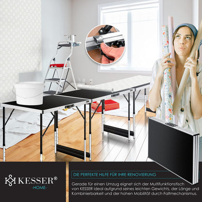 KESSER Multifunktionstisch Profi 3-teilig – Klapptisch höhenverstellbar