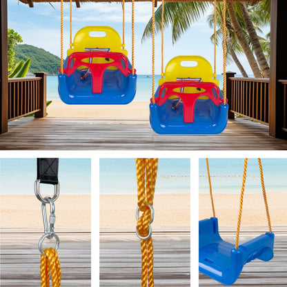 KINSPORY Kinderschaukel 3-in-1 Babyschaukel mitwachsend Dunkelblau