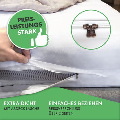 Welldora Premium Milbenbezug Matratzenschoner Allergiker 180x200x20