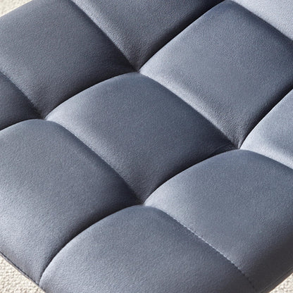 Deuline Milano Esszimmerstühle Samtbezug Grau 4er-Set