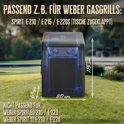 AMZBBQ Grillabdeckung wasserdicht 80 x 115 x 65 cm für Weber Spirit