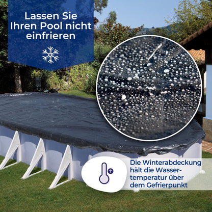 Gre CIPROV611 Winterabdeckung – Pool 610x375 / 500x340 cm schwarz