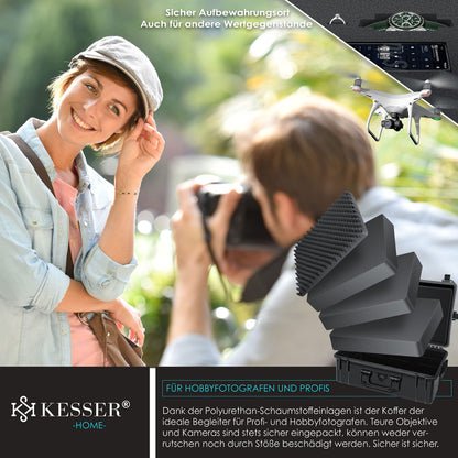 KESSER® Kamerakoffer 35L Universal – Wasserdicht & Staubdicht