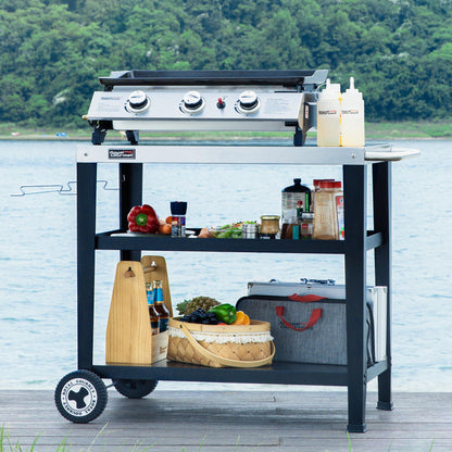 Royal Gourmet Servierwagen 3-Etagen Edelstahl Küchenwagen - 85x50cm