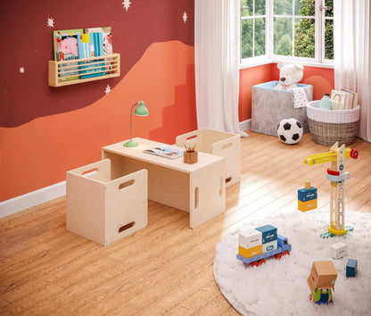 Bellabino AKI Kindermöbel Set Montessori 3-tlg. Holz