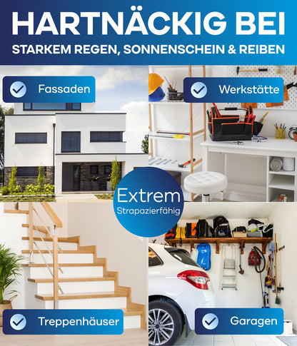 Plid Fassaden-Mauerfarbe Aussen, Wetterfest - Weiss 10L