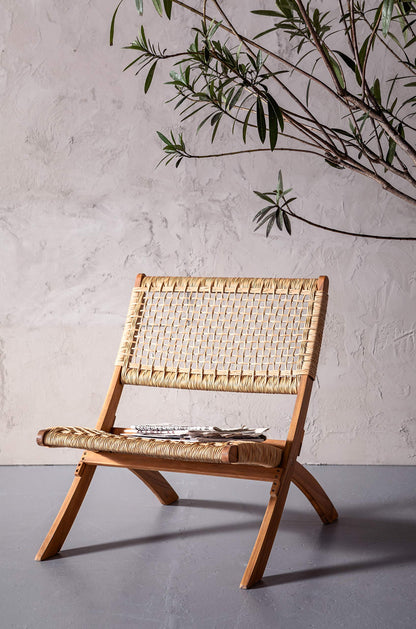 Kare Design Klappsessel Copacabana Rattangeflecht Outdoor - Braun