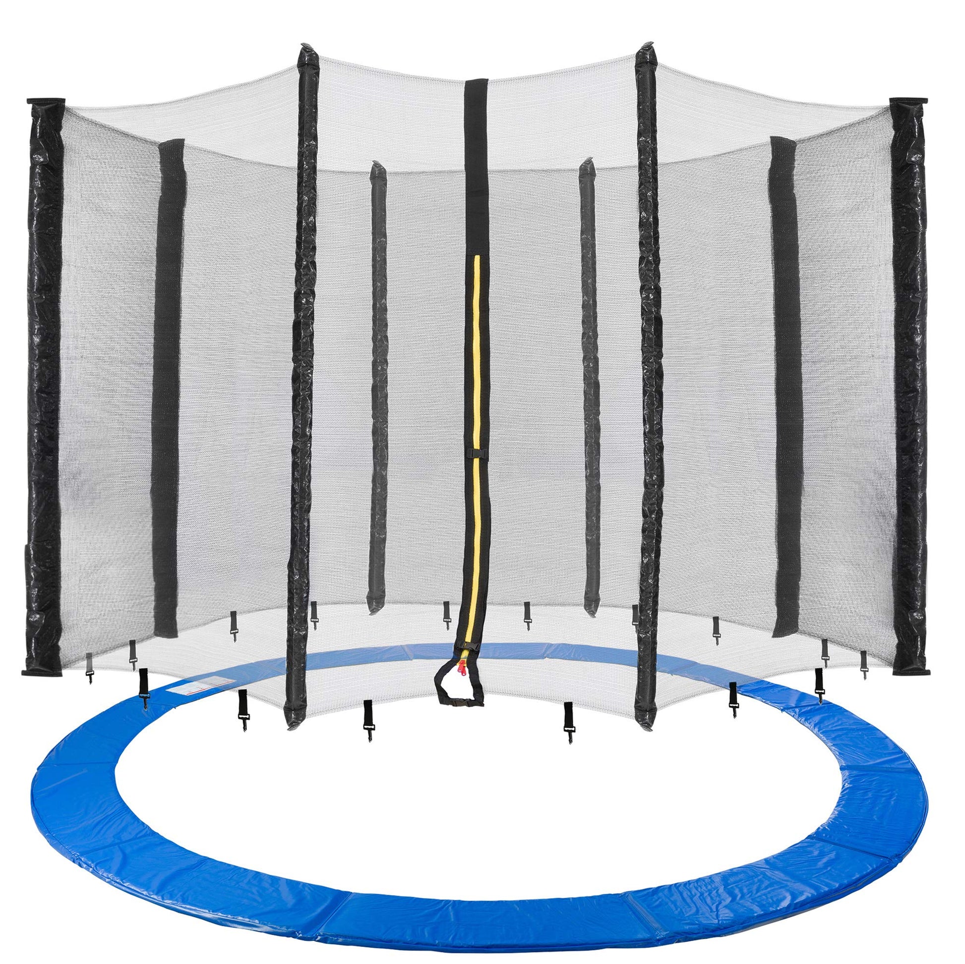 Arebos Trampolin Randabdeckung und Sicherheitsnetz, 366 cm, 8 Stangen