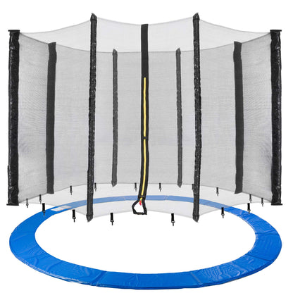 Arebos Trampolin Randabdeckung und Sicherheitsnetz, 366 cm, 8 Stangen