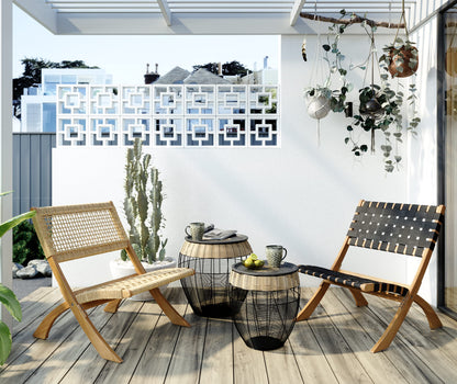Kare Design Klappsessel Copacabana Rattangeflecht Outdoor - Braun